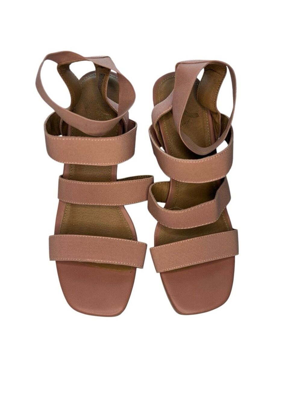Report “Blossom” 4.5” wedge strappy sandals in muted pink - 9